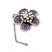 Bag Hanger - Rhinestone Flower - Amethyst - BH-GB1292AM